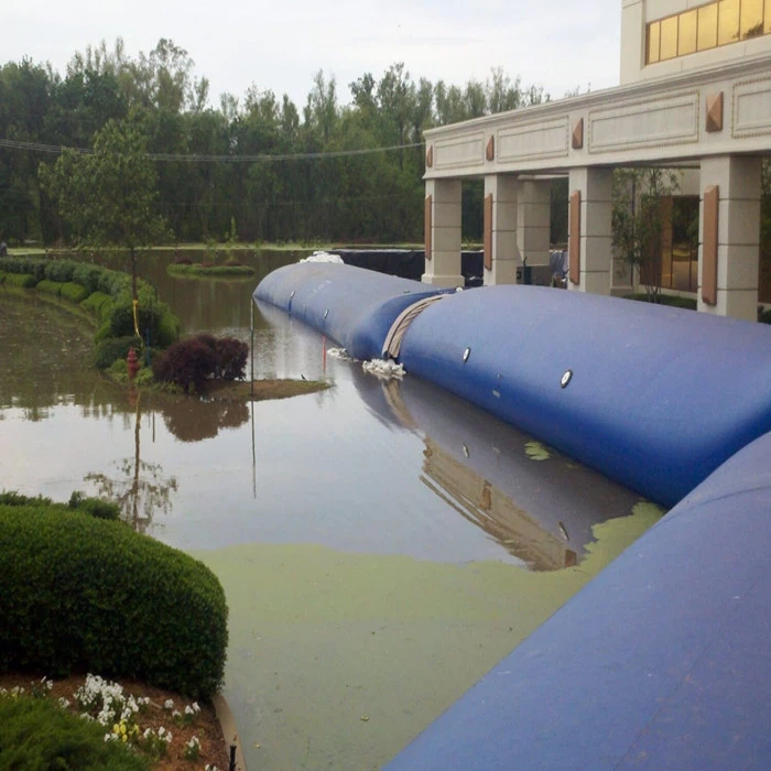 Water-filled dam for construction dewatering Water-filled dam for construction dewatering